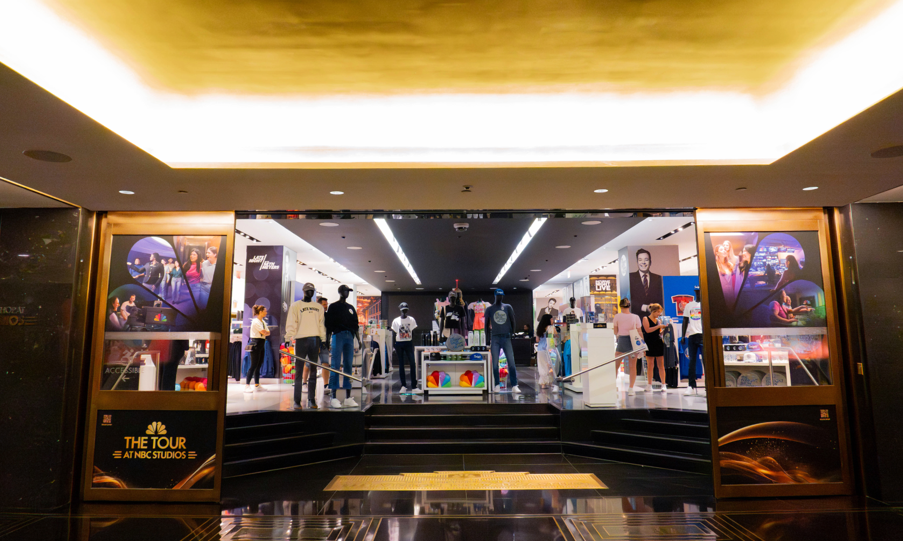 The entrance to The Shop at NBC Studios at 30 Rockefeller Plaza