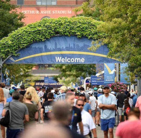 Fans walking into Arthur Ashe Stadium for the US Open