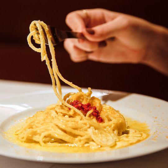 Plate of pasta from Jupiter at Rockefeller Center
