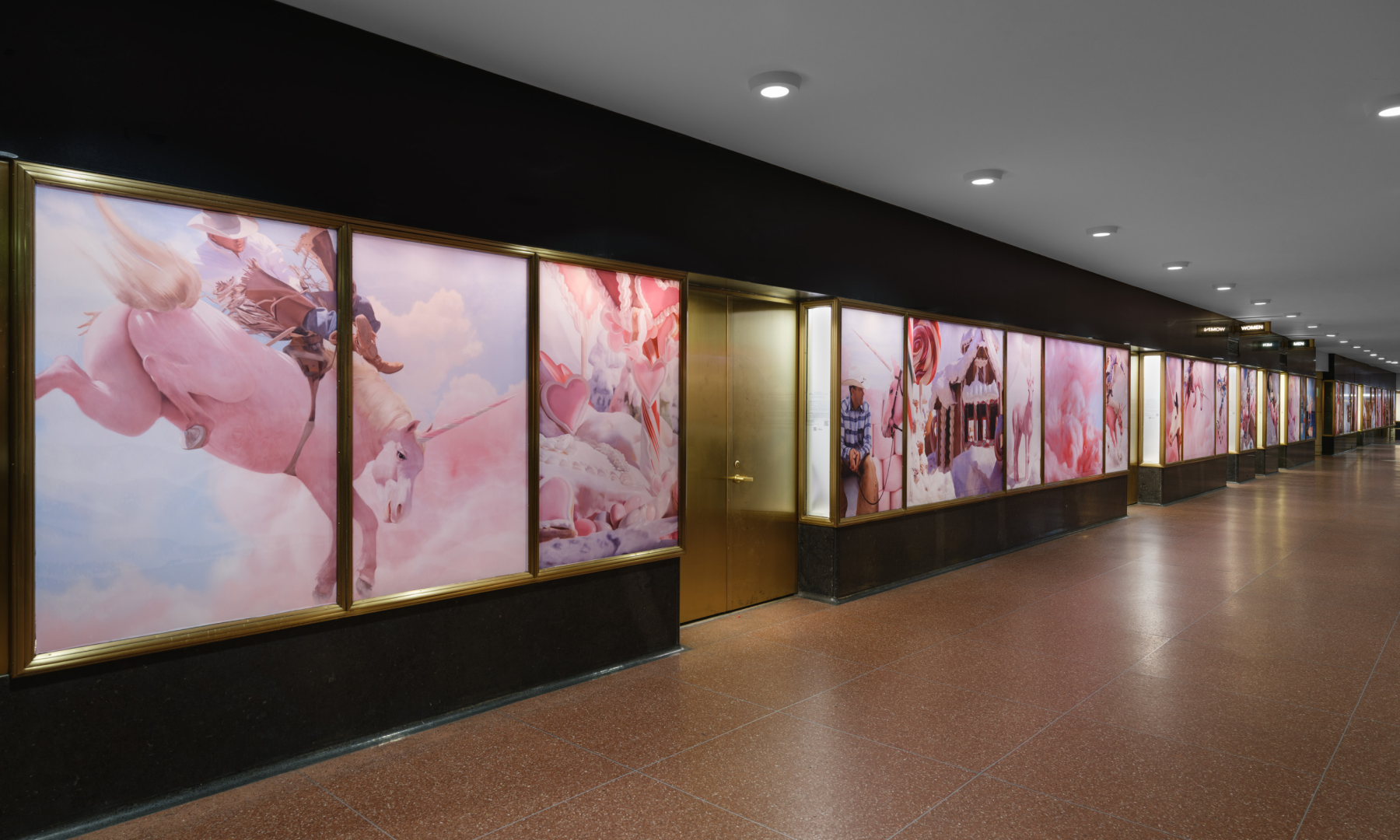 A 125-foot mural by artist Will Cotton at Rockefeller Center