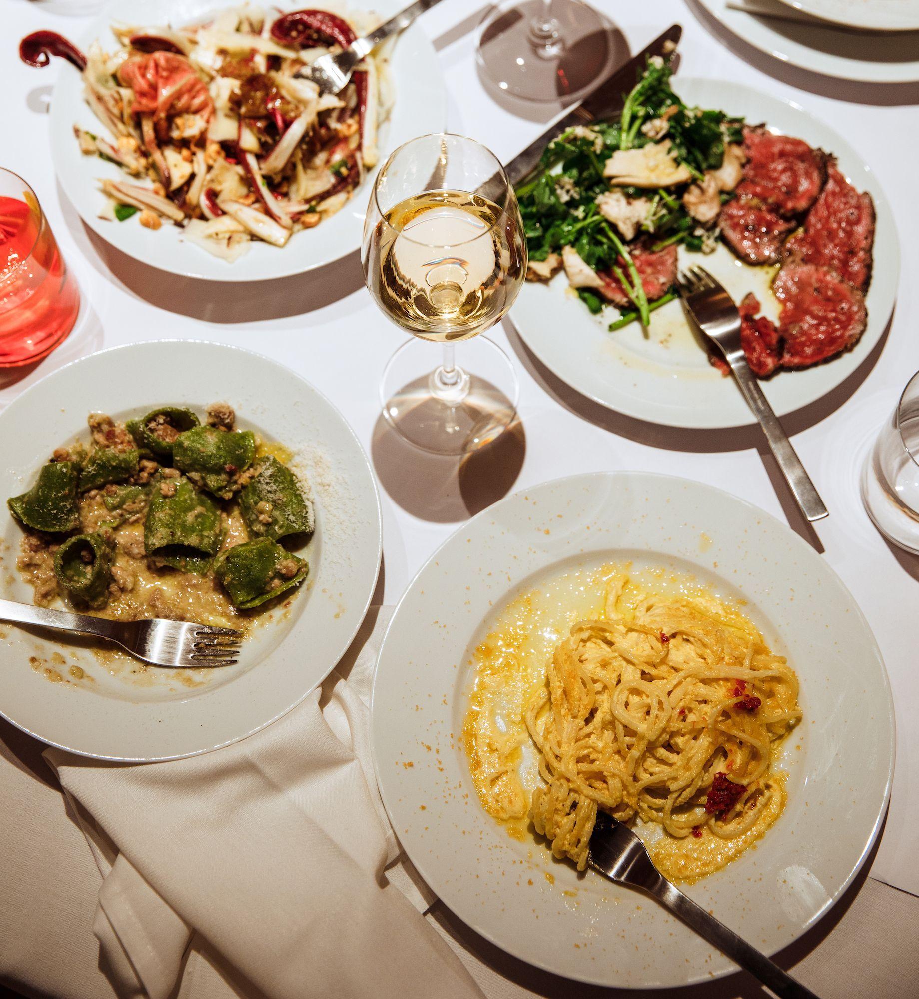 Various dishes from Jupiter at Rockefeller Center