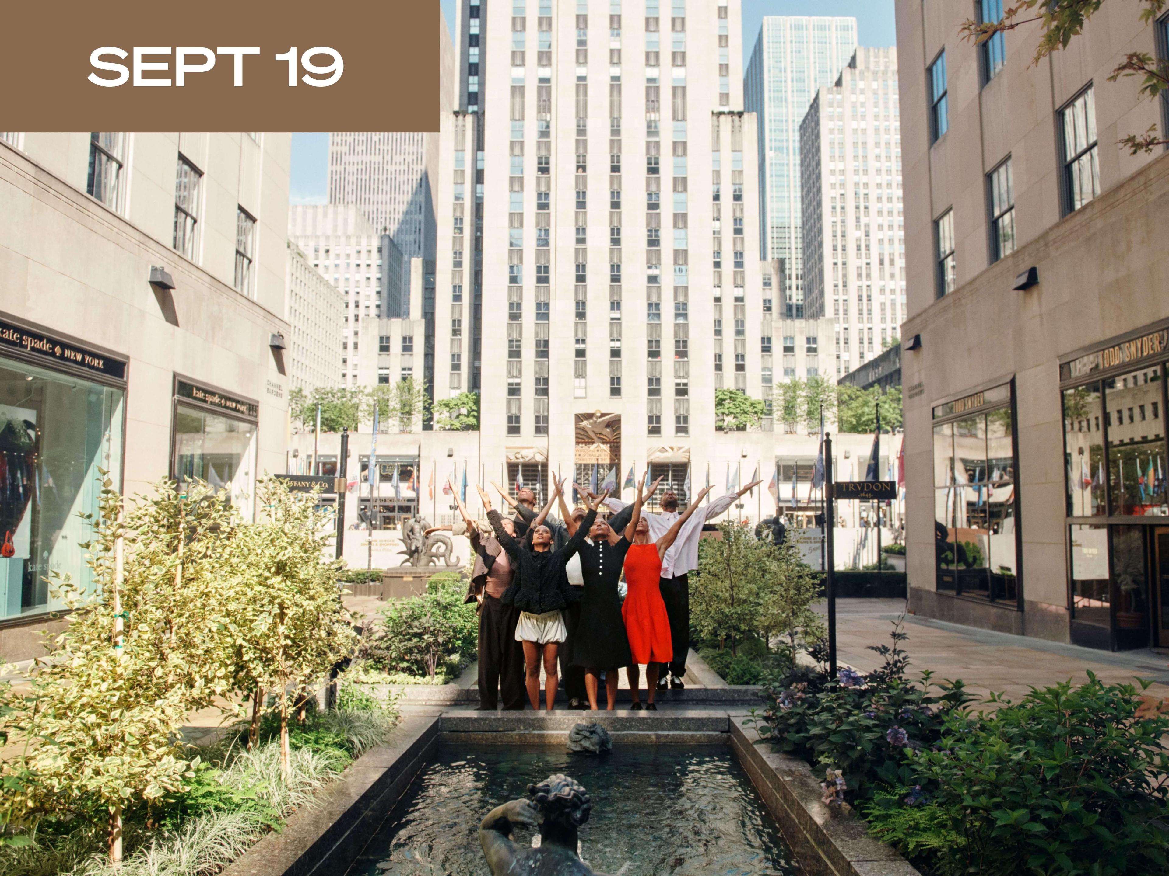 alvin ailey dancers at rockefeller center