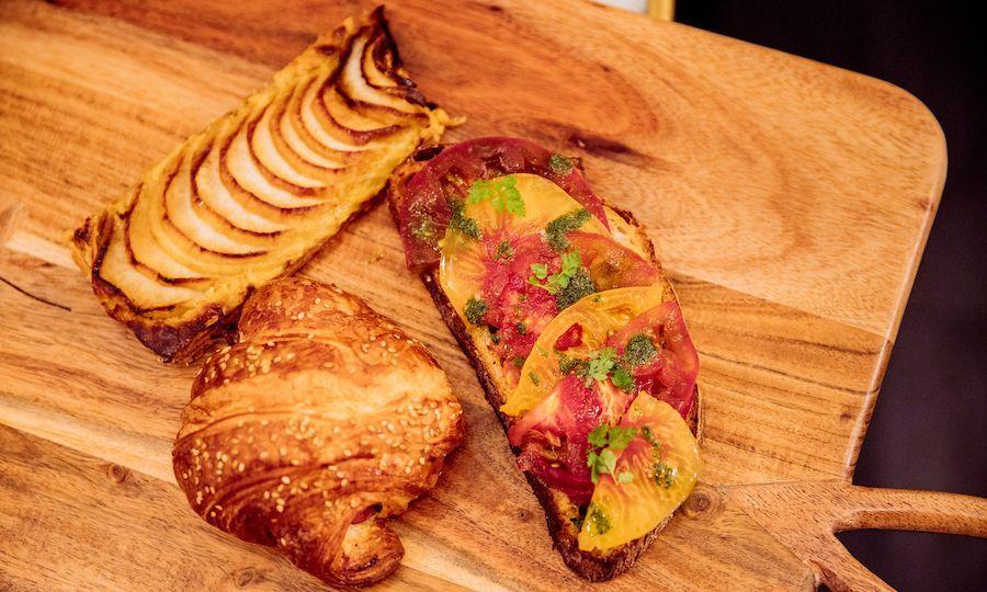 Three breakfast items from The Tipsy Baker at Rockefeller Center