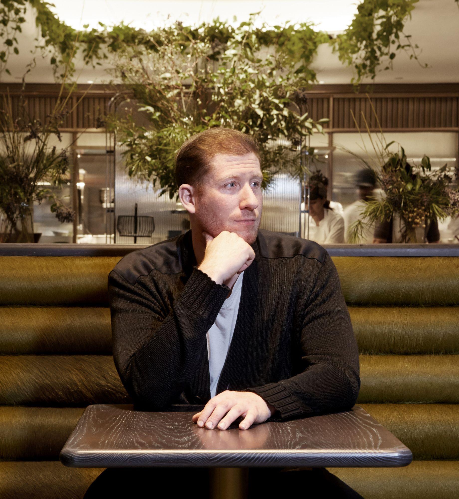 Chef Greg Baxtrom at his new restaurant Five Acres