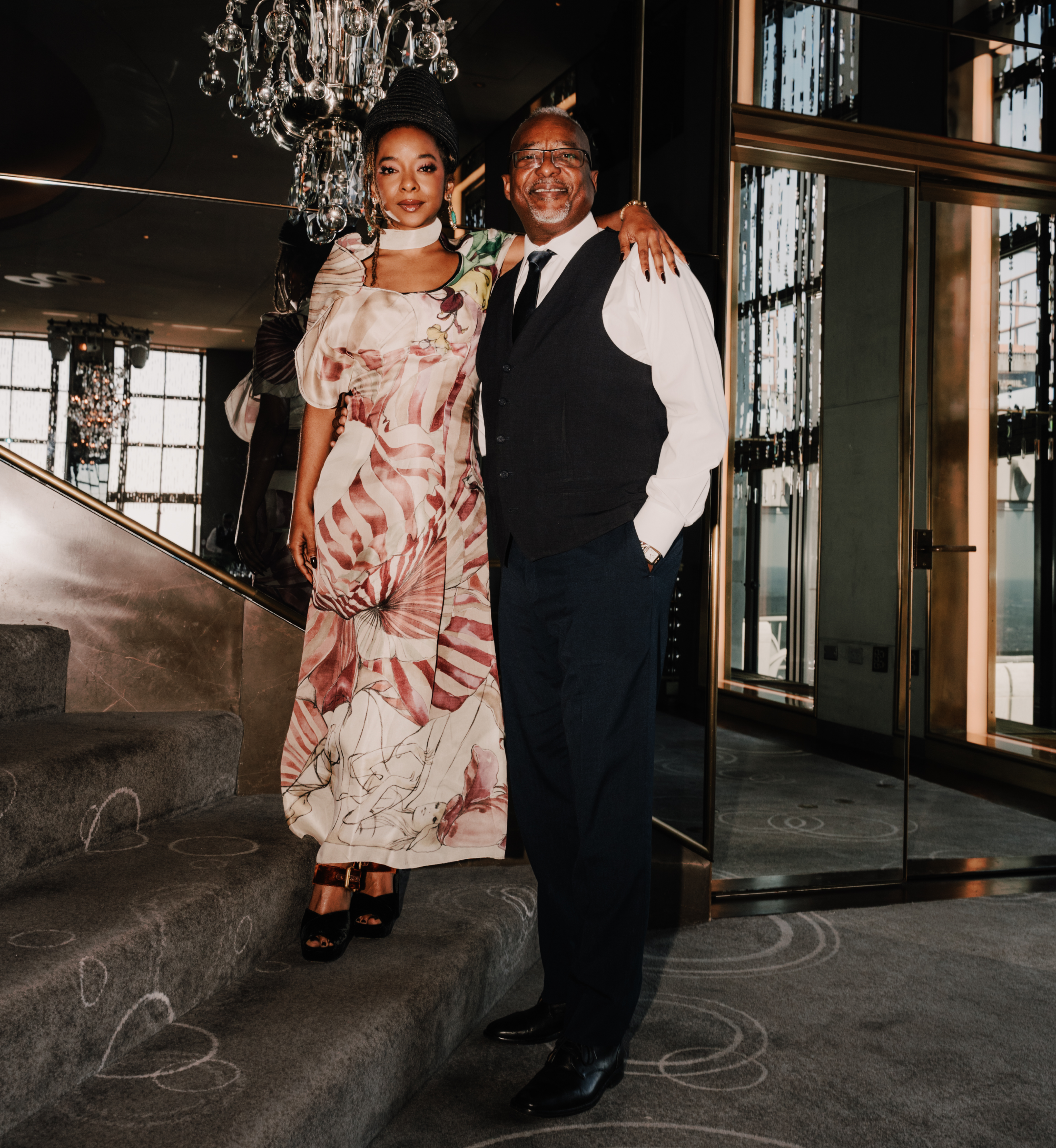 Tony Award-winning actress and Broadway star Kara Young with her father and long-time Rainbow Room server, Klay Young