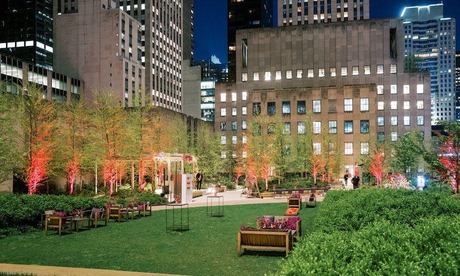 Outdoor seating at Radio Park