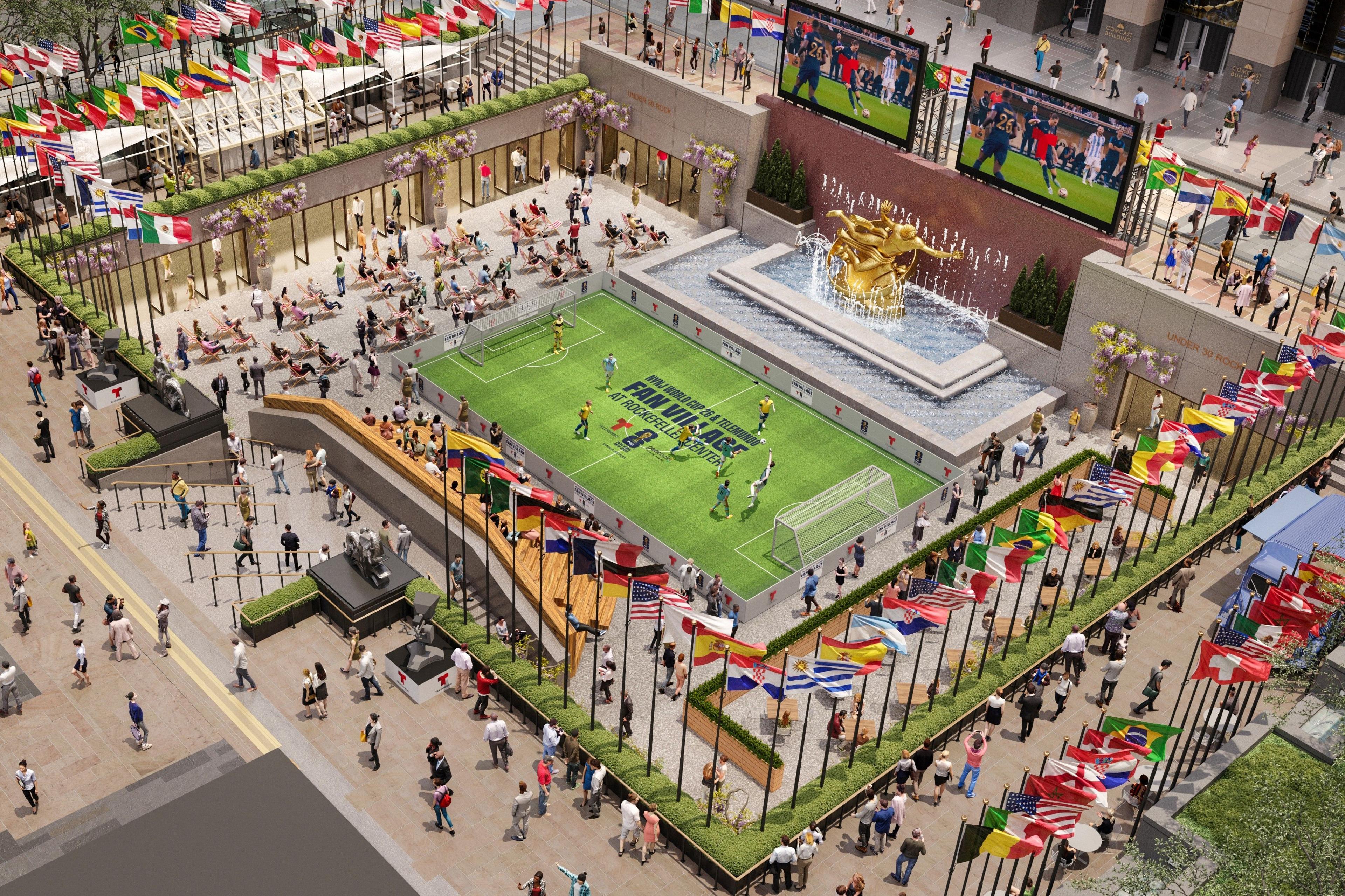 The NYNJ World Cup 26 & Telemundo Fan Village at Rockefeller Center
