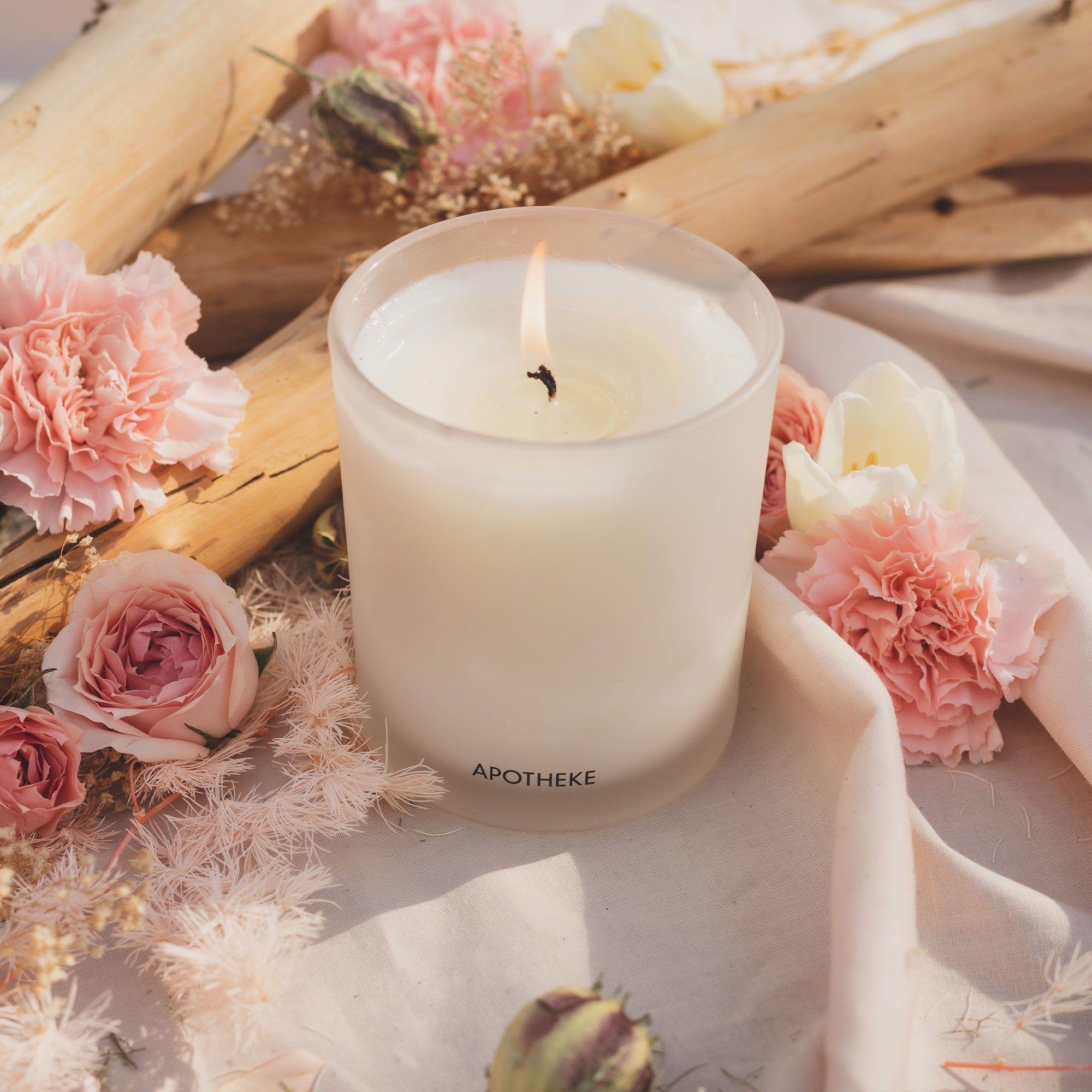 Santal Rock Rose candle from Apotheke at Rockefeller Center